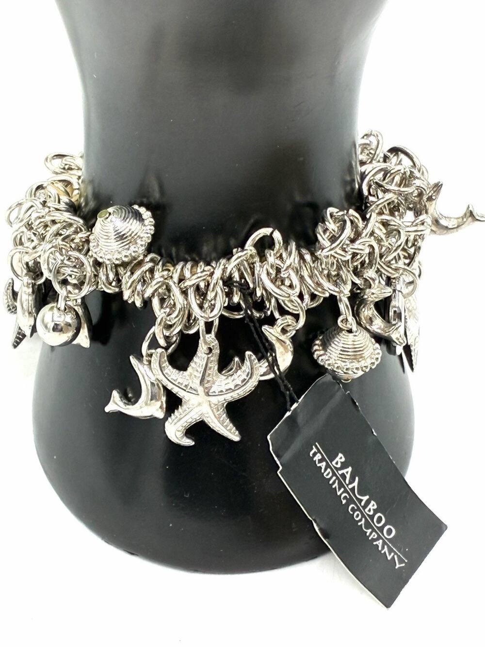 Bamboo Trading Co Ocean Sea Life Charm Bracelet Starfish Shell Dolphin